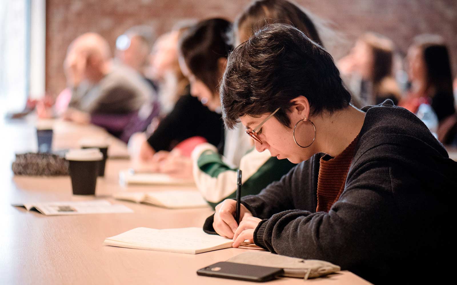 research students in lecture